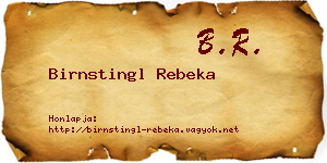 Birnstingl Rebeka névjegykártya
